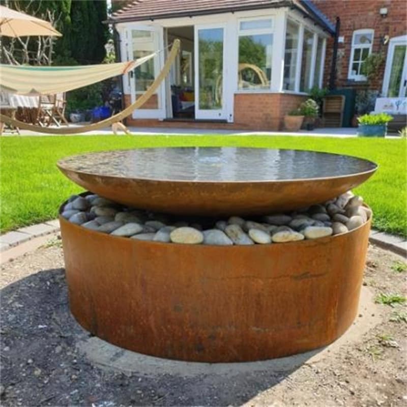 Minimalism Corten Steel Water Feature Manufacturer